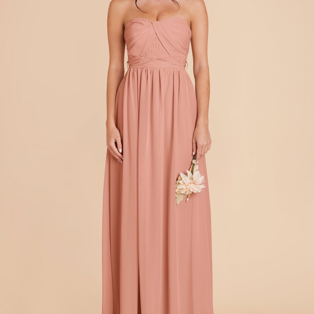 Birdy Grey Strapless Blush Maxi Dress